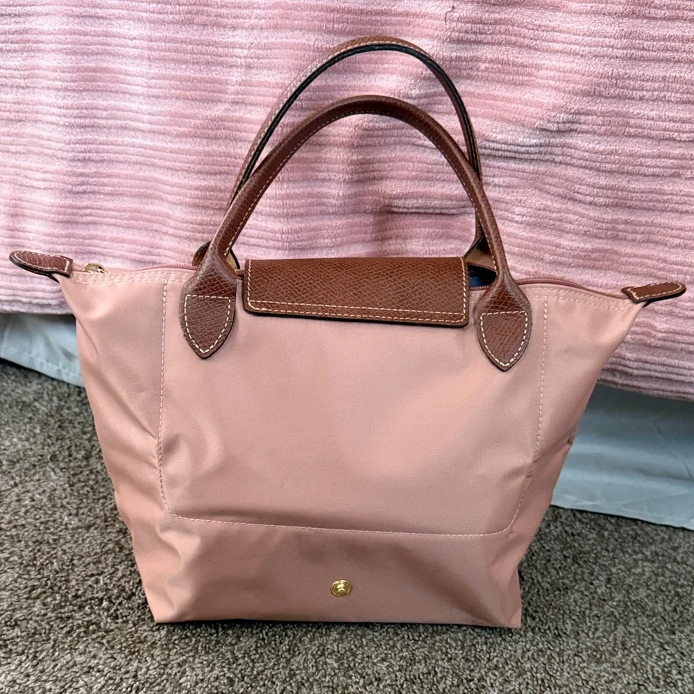 Longchamp Brown and Pink Tote Bag - Picture 2 of 9